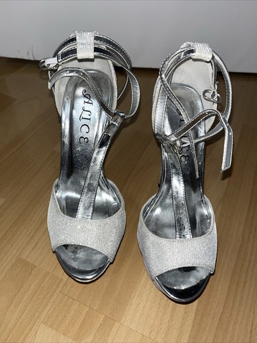 Silberne hohe schuhe - hohe,