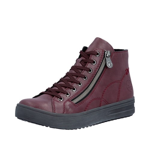 Rieker damen hohe sneaker - sneaker, rot