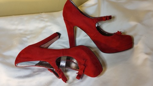 Schuhe pumps dunkelrot samt - pumps,