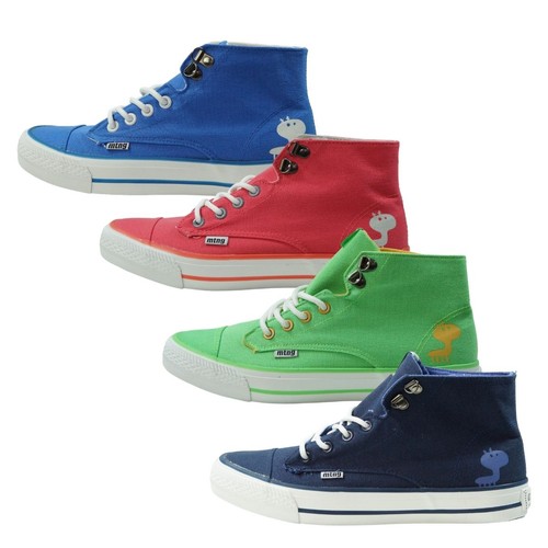 Damen segeltuch sneaker hohe - segeltuch,