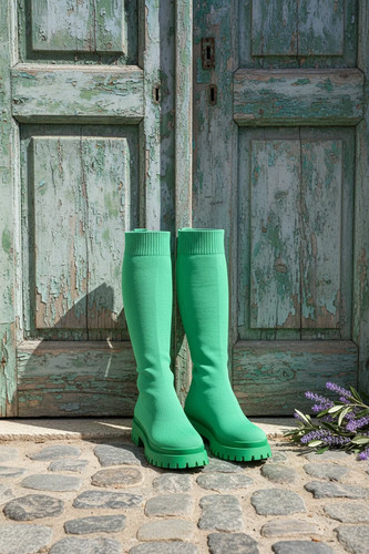 Sock boots grün kniehohe - sock, –